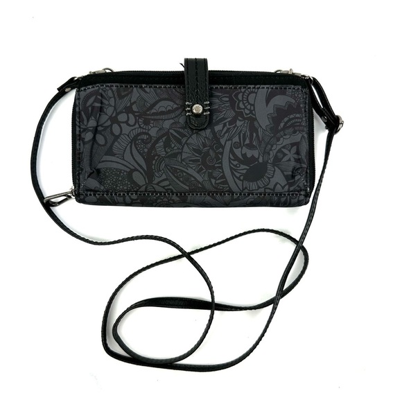 Sakroots Handbags - Sakroots Eco Twill Crossbody Bag Nylon Smartphone Holder Black Spirit Desert
